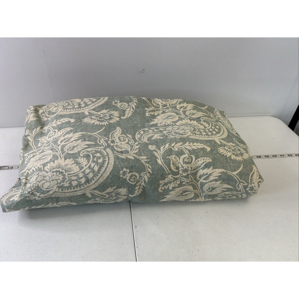 Pottery Barn Alessandra King Linen Blend Duvet Cover Sage blue/green